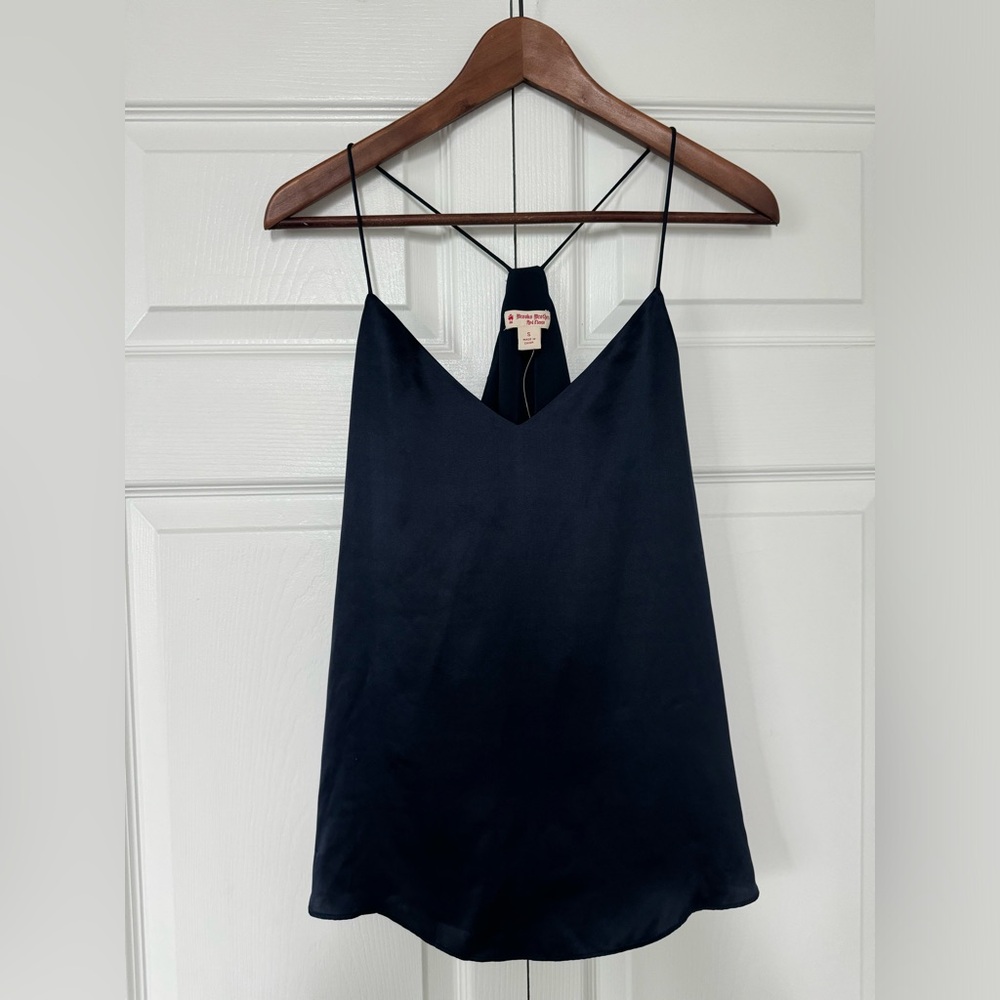Brooks Brothers 100% silk navy top
